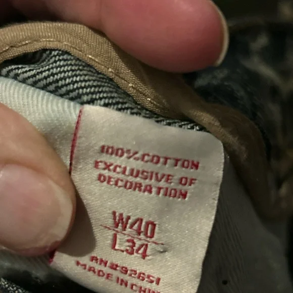 The Heritage By America 1776 Men’s Distressed Acid Wash Denim Jeans Size 40x34